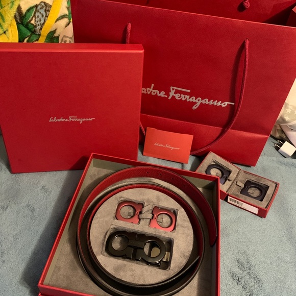 Ferregamo belt set size 46